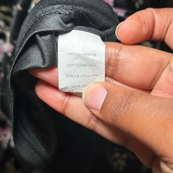 Japparel Y2K Vintage Asymmetrical Whimsigoth Black Floral Dress Size XXL - Picture 6 of 10